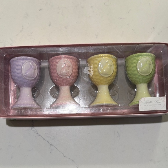 Bella Luxx Pastel Egg Cups Set New in box - Picture 2 of 3